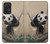 W2210 Panda Fluffy Art Painting Hard Case and Leather Flip Case For Samsung Galaxy A52s 5G