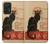 W2739 Chat Noir Black Cat Vintage Hard Case and Leather Flip Case For Samsung Galaxy A52s 5G