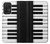 W3078 Black and White Piano Keyboard Hard Case and Leather Flip Case For Samsung Galaxy A52s 5G