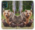 W3558 Bear Family Hard Case and Leather Flip Case For Motorola Moto G Stylus 5G