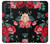 W3112 Rose Floral Pattern Black Hard Case and Leather Flip Case For OnePlus 9RT 5G