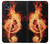 W0493 Music Note Burn Hard Case and Leather Flip Case For Motorola Moto G50 5G [for G50 5G only. NOT for G50]