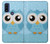 W3029 Cute Blue Owl Hard Case and Leather Flip Case For Motorola G Pure