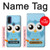 W3029 Cute Blue Owl Hard Case and Leather Flip Case For Motorola G Pure