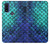 W3047 Green Mermaid Fish Scale Hard Case and Leather Flip Case For Motorola G Pure