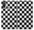 W1611 Black and White Check Chess Board Hard Case and Leather Flip Case For Motorola Moto E20,E30,E40