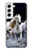 W0246 White Horse Hard Case and Leather Flip Case For Samsung Galaxy S22