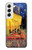 W0929 Van Gogh Cafe Terrace Hard Case and Leather Flip Case For Samsung Galaxy S22