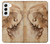 W1045 Leonardo da Vinci Woman's Head Hard Case and Leather Flip Case For Samsung Galaxy S22