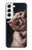 W1273 Crazy Pig Hard Case and Leather Flip Case For Samsung Galaxy S22