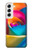 W1671 Rainbow Colorful Rose Hard Case and Leather Flip Case For Samsung Galaxy S22