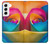 W1671 Rainbow Colorful Rose Hard Case and Leather Flip Case For Samsung Galaxy S22