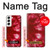 W2480 Tie Dye Red Hard Case and Leather Flip Case For Samsung Galaxy S22