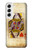 W2833 Poker Card Queen Hearts Hard Case and Leather Flip Case For Samsung Galaxy S22