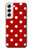 W2951 Red Polka Dots Hard Case and Leather Flip Case For Samsung Galaxy S22