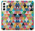 W3049 Triangles Vibrant Colors Hard Case and Leather Flip Case For Samsung Galaxy S22