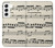 W3082 Music Sheet Hard Case and Leather Flip Case For Samsung Galaxy S22