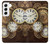 W3172 Gold Clock Live Hard Case and Leather Flip Case For Samsung Galaxy S22