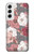 W3716 Rose Floral Pattern Hard Case and Leather Flip Case For Samsung Galaxy S22