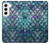 W3809 Mermaid Fish Scale Hard Case and Leather Flip Case For Samsung Galaxy S22
