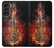 W0864 Fire Violin Hard Case and Leather Flip Case For Samsung Galaxy S22 Plus