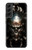 W1027 Hardcore Metal Skull Hard Case and Leather Flip Case For Samsung Galaxy S22 Plus