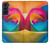 W1671 Rainbow Colorful Rose Hard Case and Leather Flip Case For Samsung Galaxy S22 Plus