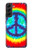 W1870 Tie Dye Peace Hard Case and Leather Flip Case For Samsung Galaxy S22 Plus