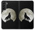 W1981 Wolf Howling at The Moon Hard Case and Leather Flip Case For Samsung Galaxy S22 Plus