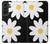 W2315 Daisy White Flowers Hard Case and Leather Flip Case For Samsung Galaxy S22 Plus