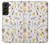 W2354 Pastel Flowers Pattern Hard Case and Leather Flip Case For Samsung Galaxy S22 Plus