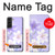 W2361 Purple White Flowers Hard Case and Leather Flip Case For Samsung Galaxy S22 Plus