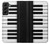 W3078 Black and White Piano Keyboard Hard Case and Leather Flip Case For Samsung Galaxy S22 Plus