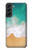 W3150 Sea Beach Hard Case and Leather Flip Case For Samsung Galaxy S22 Plus