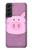 W3269 Pig Cartoon Hard Case and Leather Flip Case For Samsung Galaxy S22 Plus