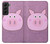 W3269 Pig Cartoon Hard Case and Leather Flip Case For Samsung Galaxy S22 Plus