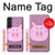 W3269 Pig Cartoon Hard Case and Leather Flip Case For Samsung Galaxy S22 Plus