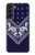 W3357 Navy Blue Bandana Pattern Hard Case and Leather Flip Case For Samsung Galaxy S22 Plus