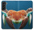 W3497 Green Sea Turtle Hard Case and Leather Flip Case For Samsung Galaxy S22 Plus