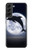 W3510 Dolphin Moon Night Hard Case and Leather Flip Case For Samsung Galaxy S22 Plus