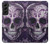 W3582 Purple Sugar Skull Hard Case and Leather Flip Case For Samsung Galaxy S22 Plus