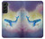 W3802 Dream Whale Pastel Fantasy Hard Case and Leather Flip Case For Samsung Galaxy S22 Plus