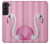 W3805 Flamingo Pink Pastel Hard Case and Leather Flip Case For Samsung Galaxy S22 Plus
