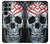 W0223 Vampire Skull Tattoo Hard Case and Leather Flip Case For Samsung Galaxy S22 Ultra