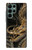 W0426 Gold Dragon Hard Case and Leather Flip Case For Samsung Galaxy S22 Ultra