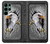 W0855 Eagle Metal Hard Case and Leather Flip Case For Samsung Galaxy S22 Ultra