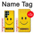 W1146 Yellow Sun Smile Hard Case and Leather Flip Case For Samsung Galaxy S22 Ultra