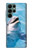 W1291 Dolphin Hard Case and Leather Flip Case For Samsung Galaxy S22 Ultra