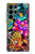 W1630 Fish Japanese Oriental Tattoo Hard Case and Leather Flip Case For Samsung Galaxy S22 Ultra