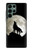 W1981 Wolf Howling at The Moon Hard Case and Leather Flip Case For Samsung Galaxy S22 Ultra